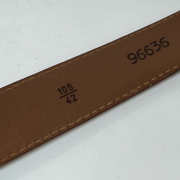 Allen Edmonds Made in USA 42W Classic Brown Leather Belt with Brass Buckle - Picture 10 of 11